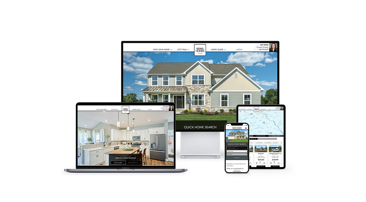 Home Builder Website Design for Berks Homes