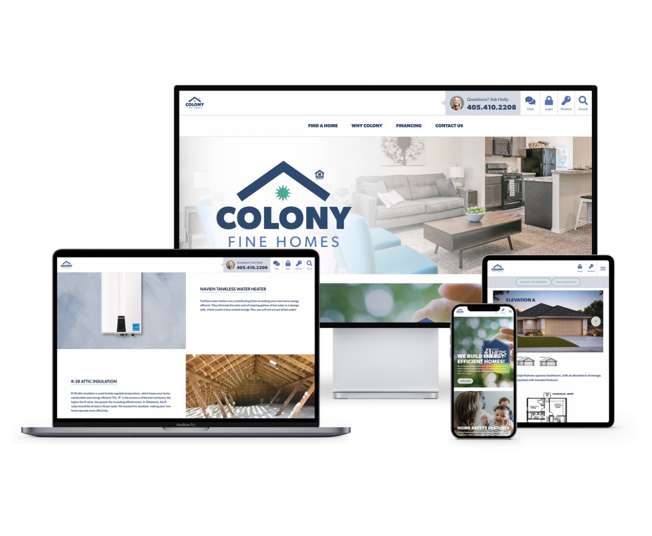 Home Builder Website Design for Colony Fine Homes