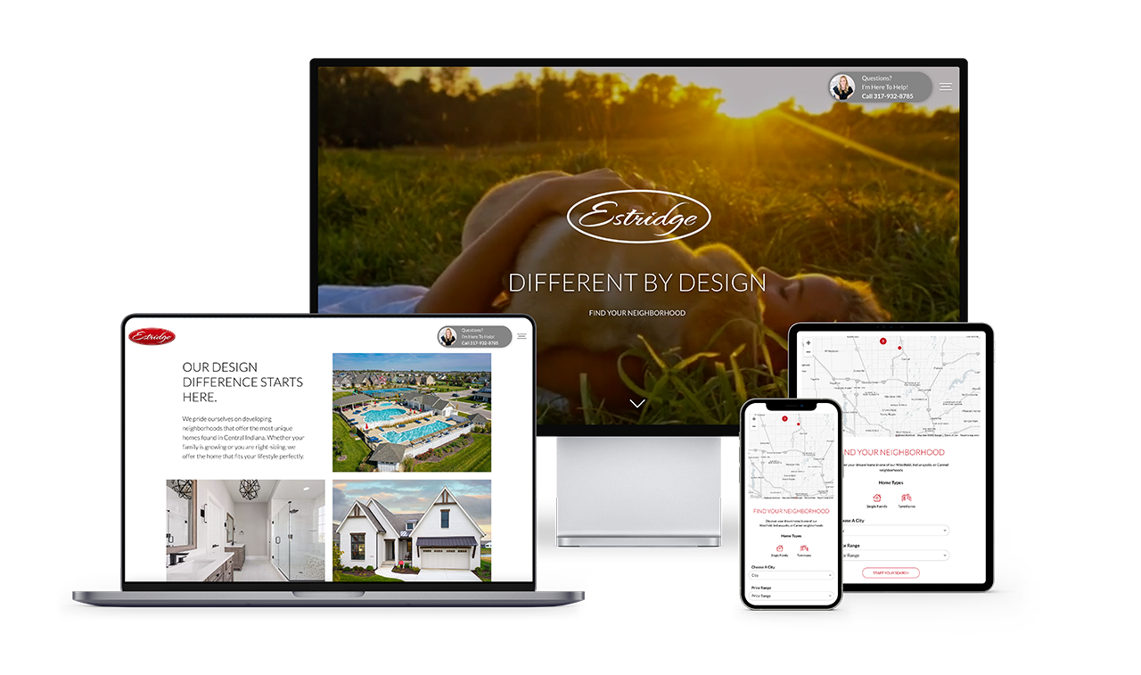 Home Builder Website Design for Estridge Homes