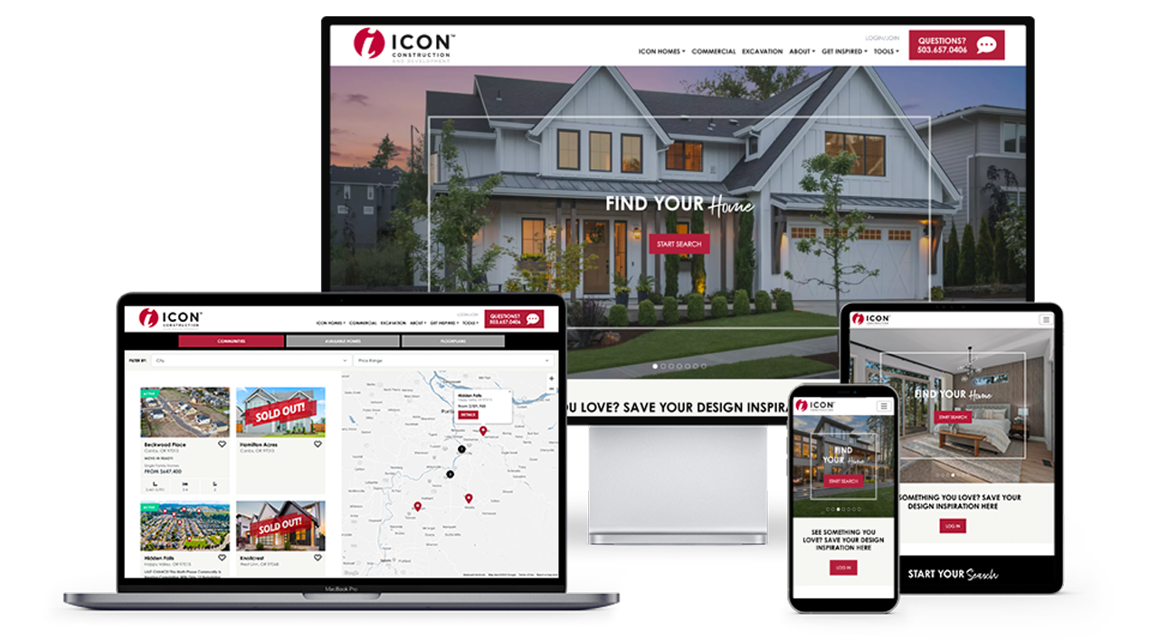 Home Builder Website Design for Icon Construction