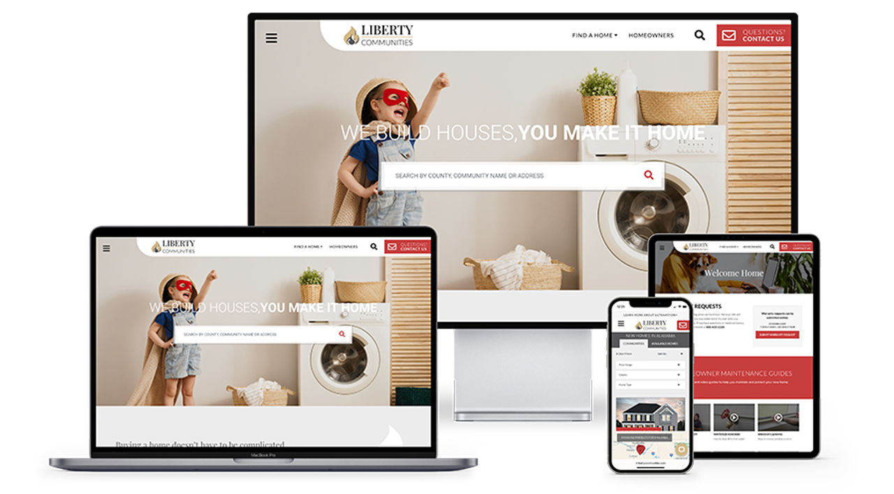 Home Builder Website Design for Liberty Communities
