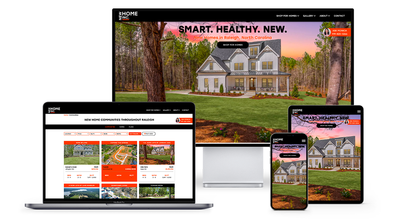 Home Builder Website Design for New Home Inc.
