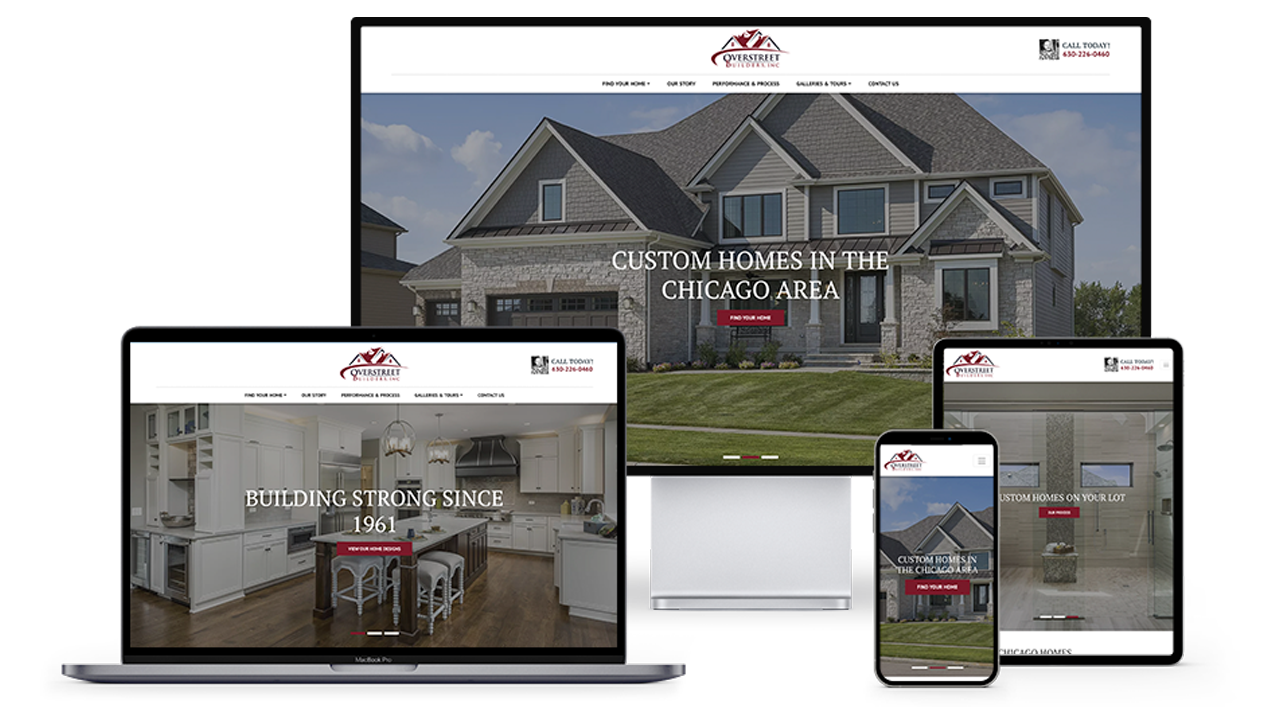 Home Builder Website Design for Overstreet Builders