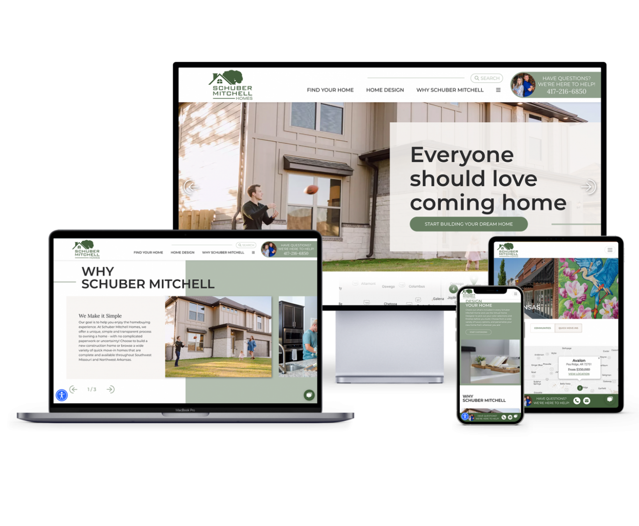 Home Builder Website Design for Schuber Mitchell