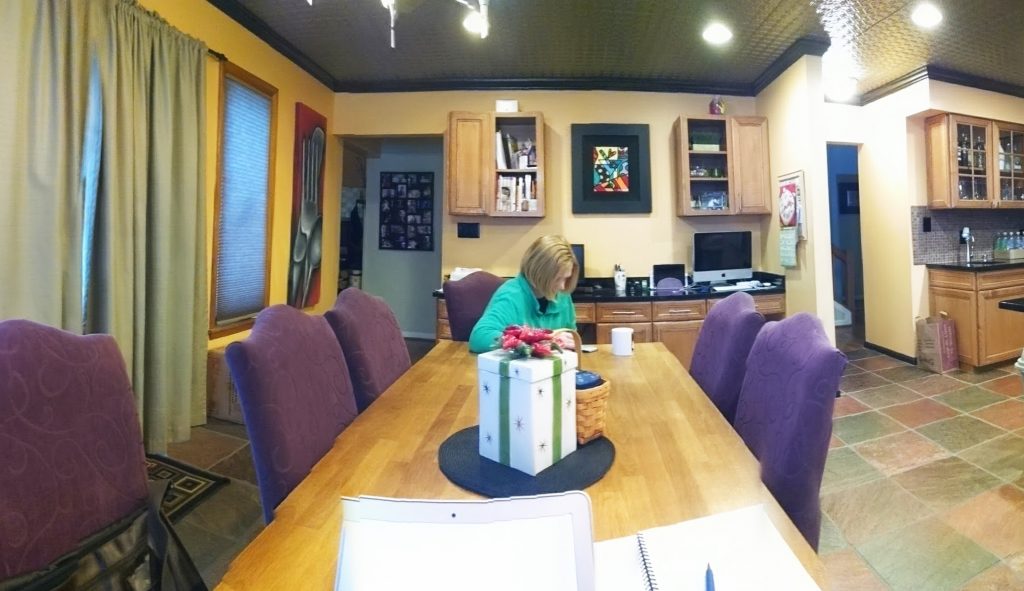 The lunchtime kitchen table